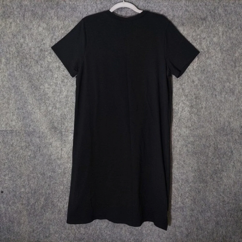 Adore Me Dress Women M Black Minimalist T Shirt Casual Everyday Soft‎ Knit Shift